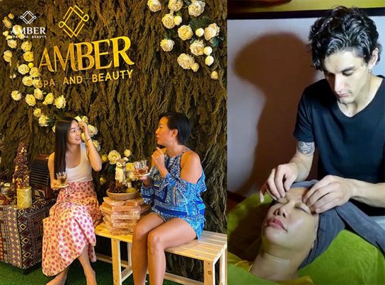 Tắm trắng bằng hỗn hợp bột & kem hổ phách cùng sữa non tại Ambber Spa