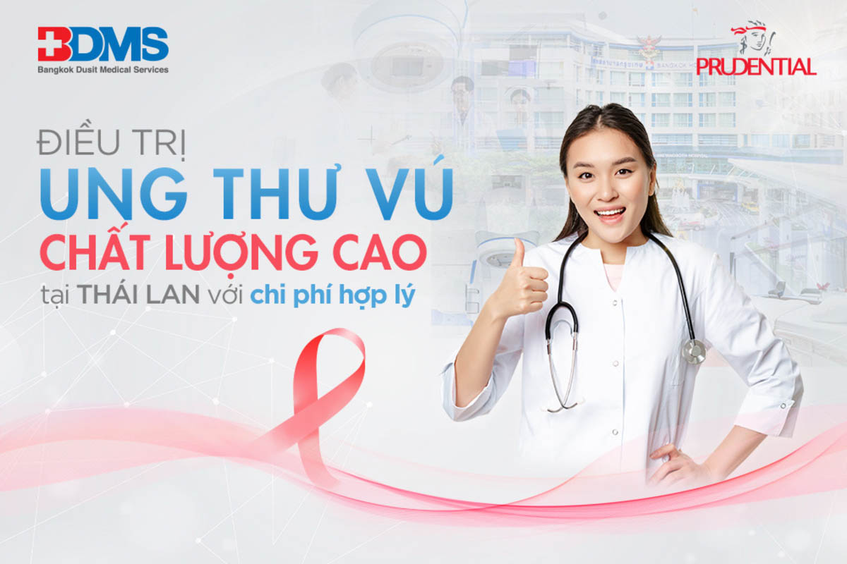 Prudential ký kết hợp tác với Tập đoàn chăm sóc sức khỏe tư nhân lớn nhất Thái Lan cung cấp cho khách hàng cơ hội tiếp cận dịch vụ điều trị ung thư vú chất lượng cao với chi phí hợp lý